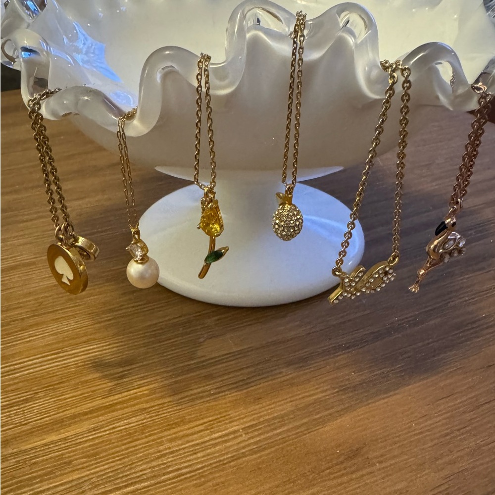 6 kate spade novelty necklaces